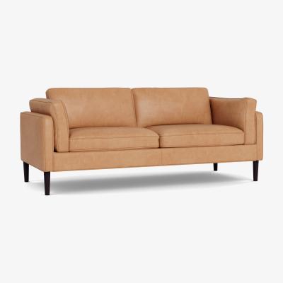 Heal's Heal's Sonno 3 Seater Daino Leather Parchment Natural Feet - Heal's UK Furniture