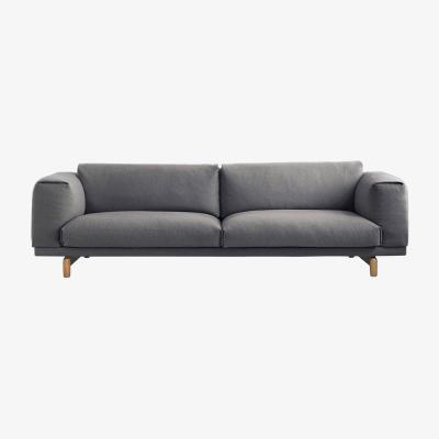 Heal's Muuto Rest 3 Seater Sofa Kvadrat Fiord 451 Burnt Orange - Heal's UK Furniture