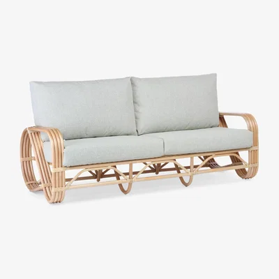 John Lewis Desser Pretzel Rattan 3-Seater Sofa, Natural