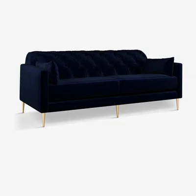 John Lewis Swoon Mendel Large 3 Seater Sofa, Gold Leg