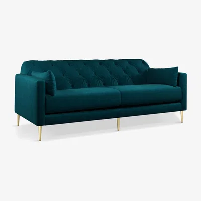 John Lewis Swoon Mendel Large 3 Seater Sofa, Gold Leg