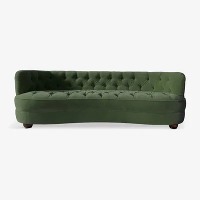 John Lewis Tetrad Kensington Velvet Large 3 Seater Sofa, Dark Leg