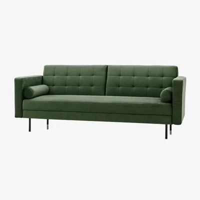 Knees Baines 3 Seater Sofa Bed - Bottle Green