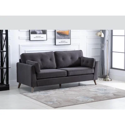 Knees Zia Fabric 3 Seater - Elephant