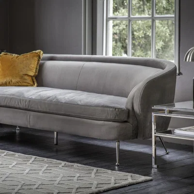 Knees Desirea Fabric 3 Seater Sofa - Grey