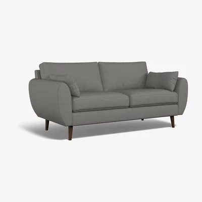 La Redoute Ada Soft Brushed 3 Seater Sofa with Dark Wood Legs