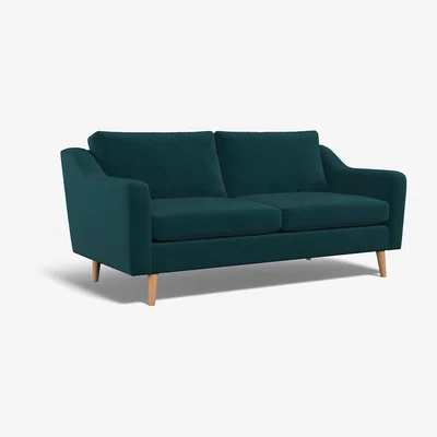 La Redoute Rosa Velvet 3 Seater Sofa with Light Wood Legs