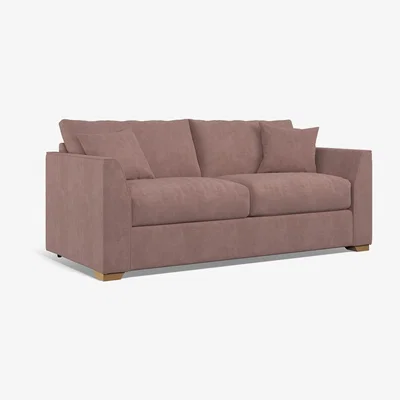 La Redoute Maya Soft Brushed 3 Seater Sofa With Mid Oak Wood Legs