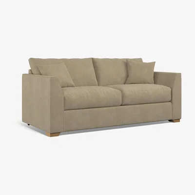 La Redoute Maya Soft Brushed 3 Seater Sofa With Mid Oak Wood Legs