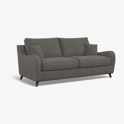 La Redoute Amelia Soft Brushed 3 Seater Sofa with Dark Antique Wood Legs