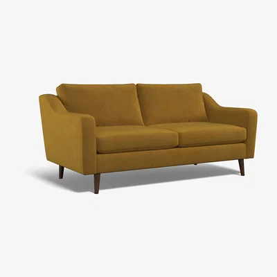 La Redoute Rosa Velvet 3 Seater Sofa with Dark Wood Legs