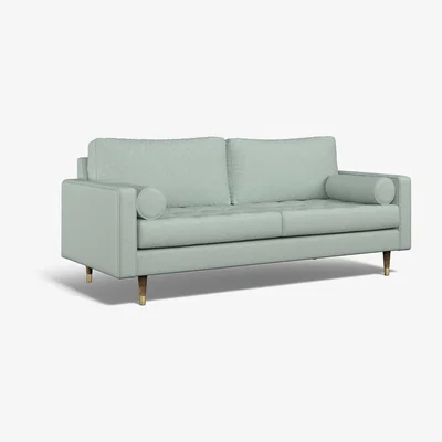 La Redoute Coco Soft Brushed 3 Seater Sofa with Walnut Legs