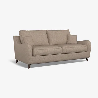 La Redoute Amelia Woven 3 Seater Sofa with Dark Antique Wood Legs
