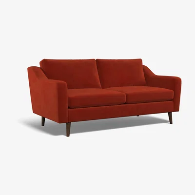 La Redoute Rosa Velvet 3 Seater Sofa with Dark Wood Legs