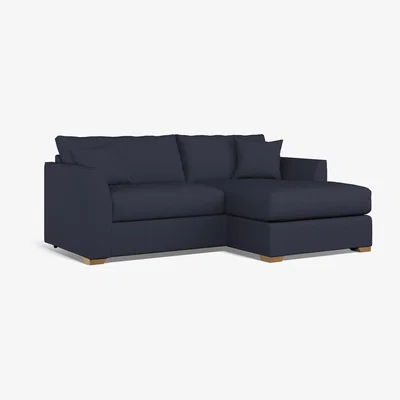 La Redoute Maya Textured Woven Reversible Chaise With Mid Oak Wood Legs