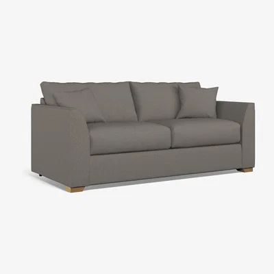 La Redoute Maya Textured Woven 3 Seater Sofa With Mid Oak Wood Legs
