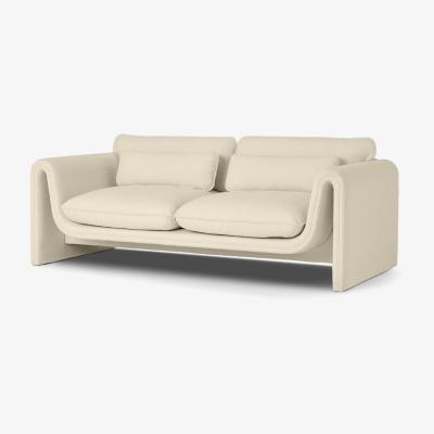 Made.com Luisa Large 2 Seater Sofa, White Boucle