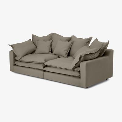 Made.com Calendre 3 Seater Sofa, Olive Brushed Cotton