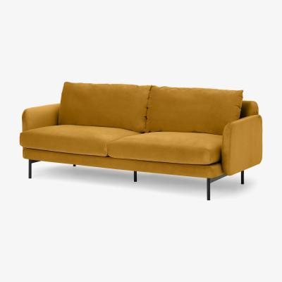Made.com Miro 3 Seater Sofa, Vintage Ochre Velvet