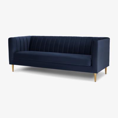 Made.com Amicie 3 Seater Sofa, Royal Blue Velvet