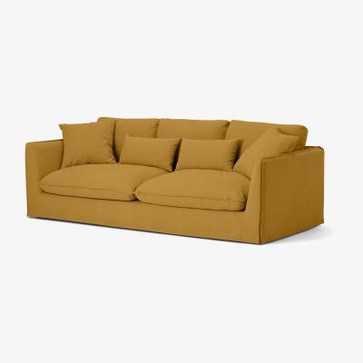 Made.com Kasiani 4 Seater Sofa, Ochre Cotton & Linen Mix