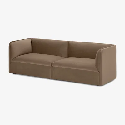 Made.com Torkel 3 Seater Sofa, Taupe Velvet