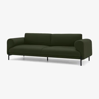 Made.com Orsel 3 Seater Sofa, Army Green