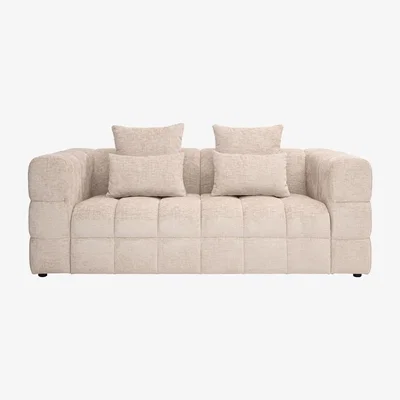 My Furniture Berlin Three Seat Sofa – Light Taupe Chenille