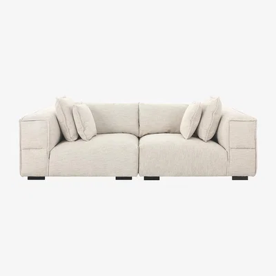 My Furniture Doppio Three Seat Sofa Natural Poratti