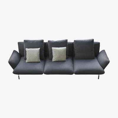 Made in Design Dove Straight sofa - / 3 seats - L 292 cm / Fabric by Zanotta Blue