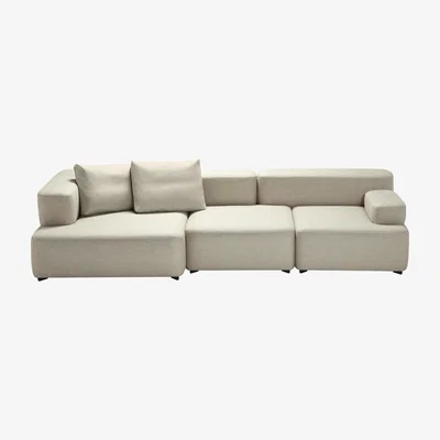 Made in Design Alphabet Straight sofa - Modular 3 seats - L 300 x D 120 cm by Fritz Hansen Beige