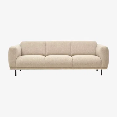 Made in Design Teddy XL Straight sofa - / L 218 cm - Terry loop fabric by Pols Potten White/Beige