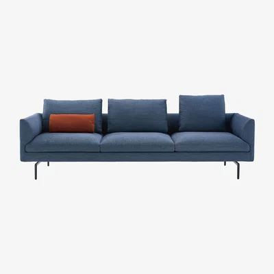 Made in Design Flamingo Straight sofa - 3 seaters /L 261 cm by Zanotta Blue