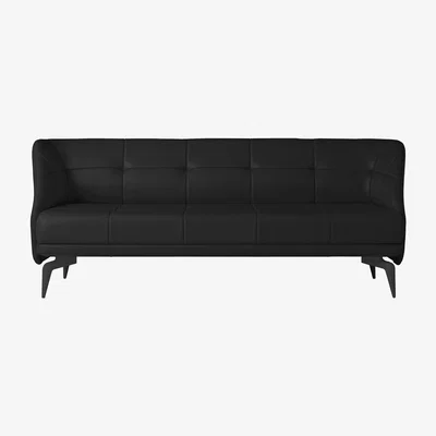 Made in Design Leeon Straight sofa - 3 seats by Driade Black