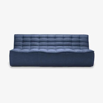 Made in Design N701 Straight sofa - / 3 seats - L 210 cm - Fabric by Ethnicraft Blue