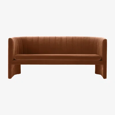 Made in Design Loafer SC26 Straight sofa - / 3 seats - L 185 cm / Velvet by &tradition Orange