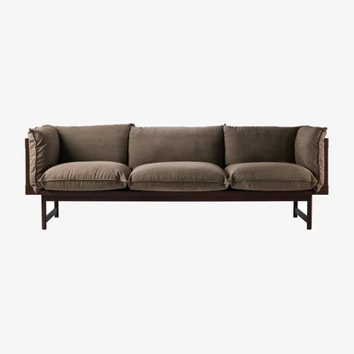 Nordic Nest Gärsnäs Bleck 3-seater sofa Beech-dark brown stain-Foss 0272