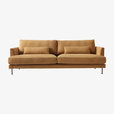 Nordic Nest 1898 Bredhult 3 seat sofa metal leg Jump 1959 Honey