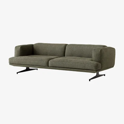 Nordic Nest &Tradition Inland AV23 3-seater sofa Clay 0014-warm black