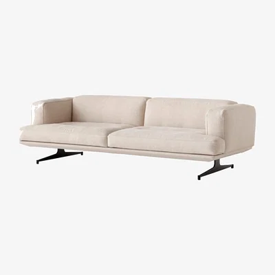 Nordic Nest &Tradition Inland AV23 3-seater sofa Clay 0011-warm black