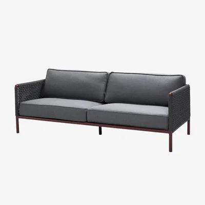 Nordic Nest Cane-line Encore 3-seater sofa Cane-Line airtouch bordeaux/dark grey