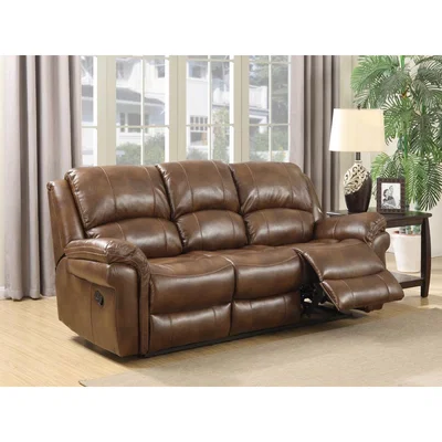 Oak&More Finchley Tan Leather 3 Seater Sofa
