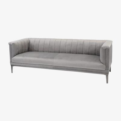 Olivia's Libra Belgravia Three Seater Ribbed Sofa Grey