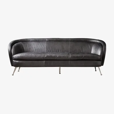 Olivia's Gallery Direct Tesoro Sofa / Black Leather