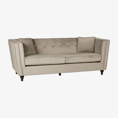 Olivia's Olivia's Freya Brown Velvet 3 Seater Sofa