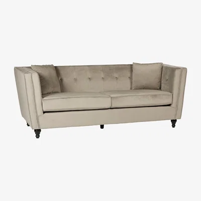 Olivia's Olivia's Freya Brown Velvet 3 Seater Sofa