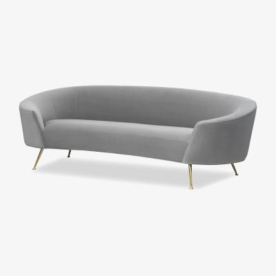 Olivia's Liang & Eimil Lazy 3 Seater Sofa Kaster Horizon Grey Velvet