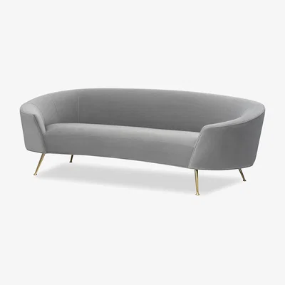 Olivia's Liang & Eimil Lazy 3 Seater Sofa Kaster Horizon Grey Velvet