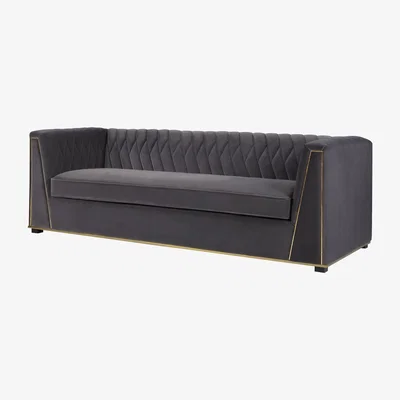 Olivia's Liang & Eimil Klein Sofa Gainsborough Nickel Grey Velvet