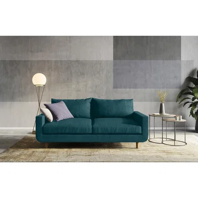 Out & Out Original Portland - 3 Seater Sofa - Turquoise Velvet